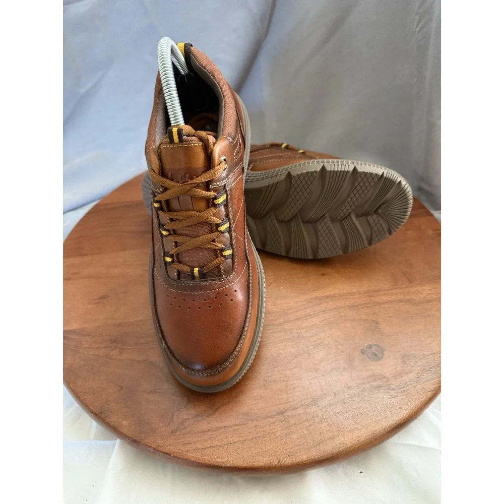 Arkbird Brown Leather Casual Sneaker Low Top Lace-Up Oxford‎ Shoes Men's Size 7